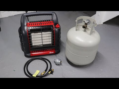 Mr heater buddy heater to a 20 lb propane tank