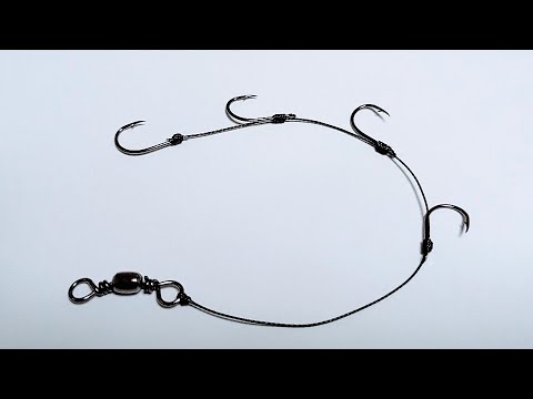 How to tie 4 Fishing Hooks on one line