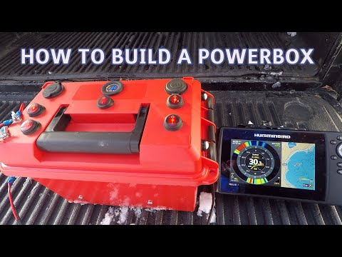 How to Build a 12v Portable Battery/Power Box for Ice fishing, Kayaking or Camping.