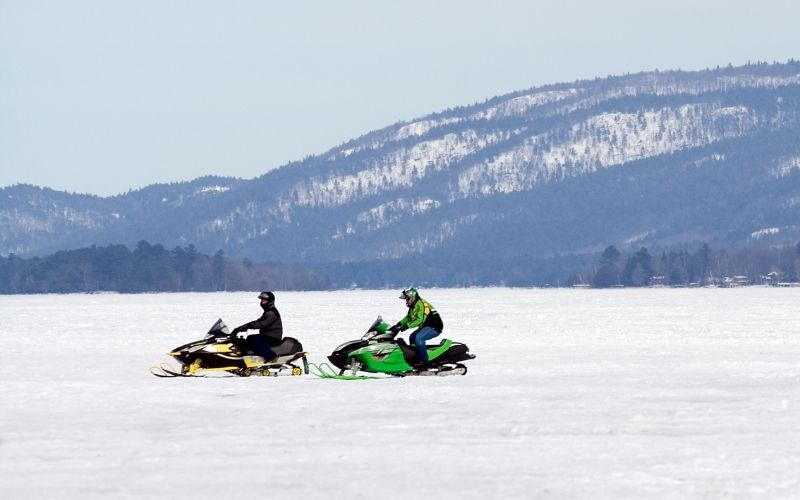 snowmobiles with cooling systems