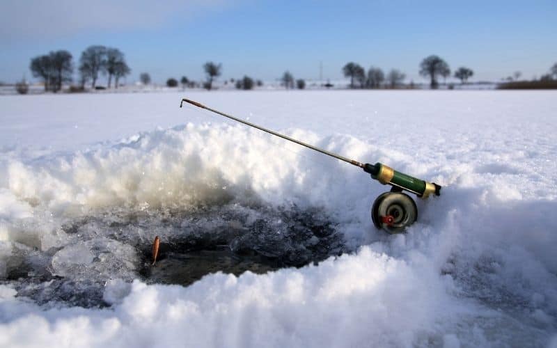 dealing with freezing ice fishing holes