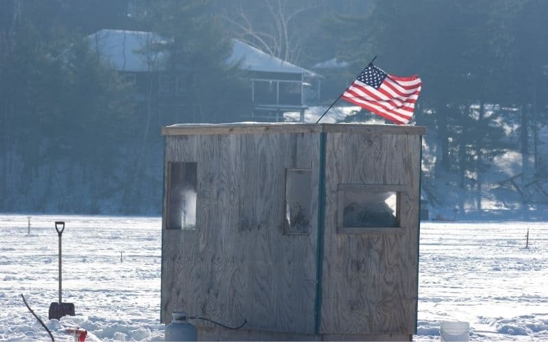 DIY ice fishing shelter