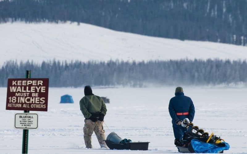 capacity of ice fishing sleds