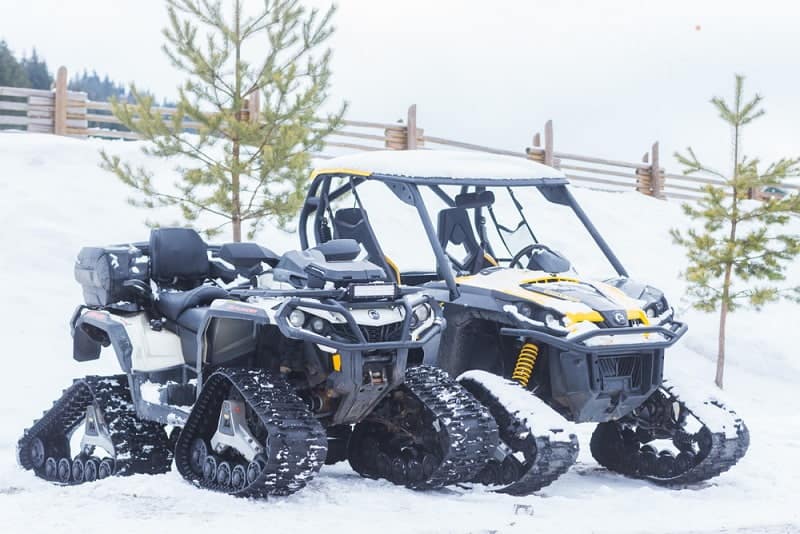 ATV snow tracks