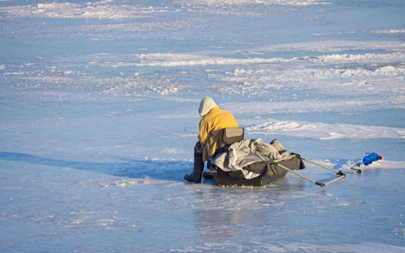 Ice fishing in New York