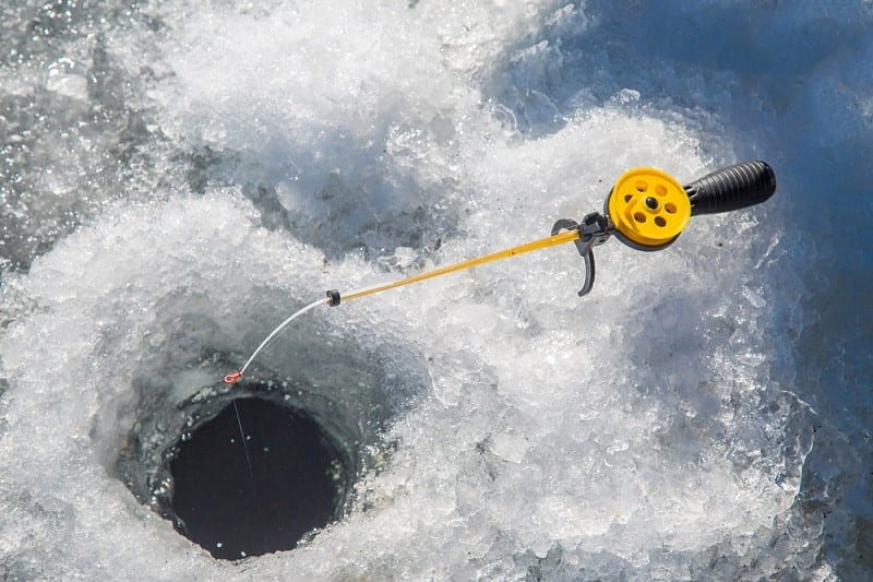 in-line ice fishing reel